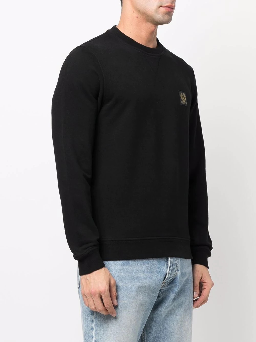 logo patch cotton sweatshirt - 3