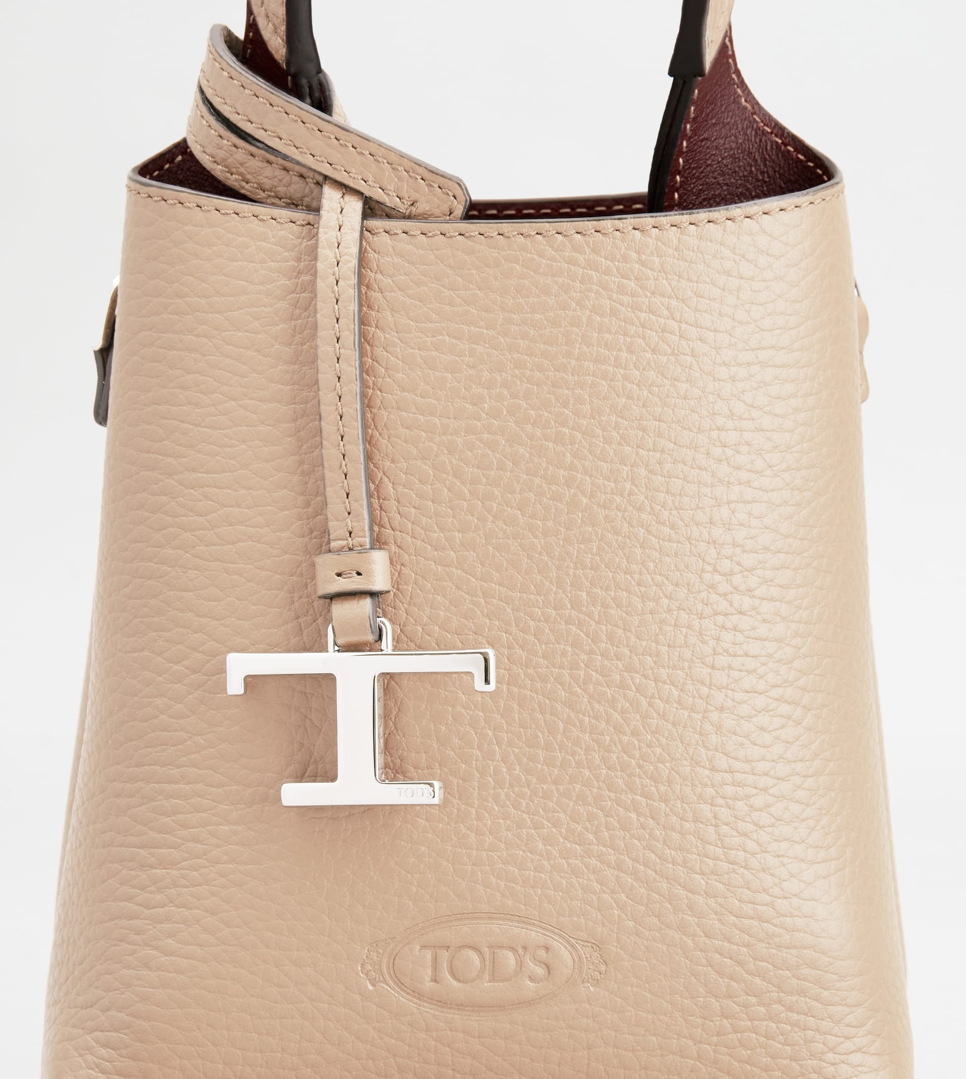 TOD'S MICRO BAG IN LEATHER - OFF WHITE - 5