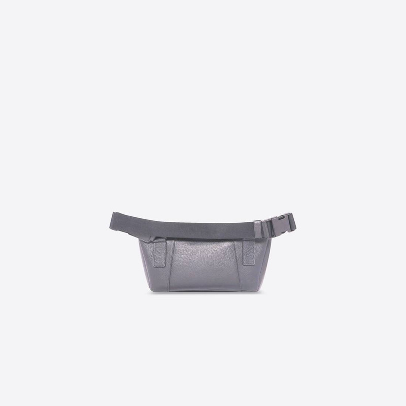 Men's Hourglass Men Shoulder Bag In Semi Matte Grained Calfskin  in Dark Grey 4