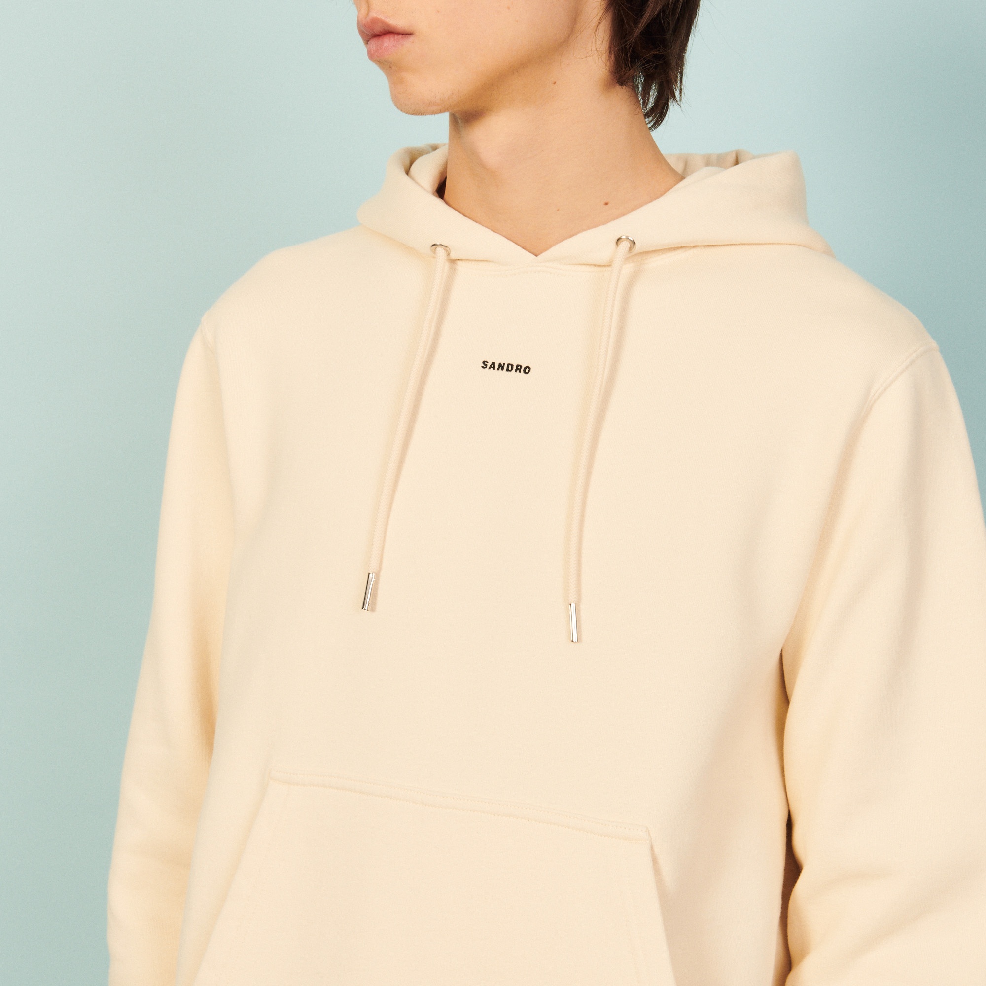 Hoodie sweatshirt with logo embroidery - 5