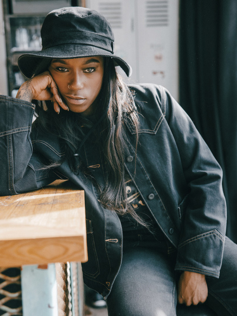 Nudie Jeans Kelly Western Denim Jacket Black outlook