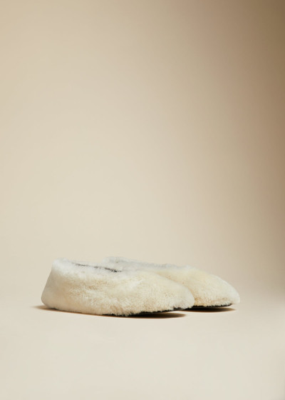 KHAITE The Marcy Flat in Cream Shearling outlook