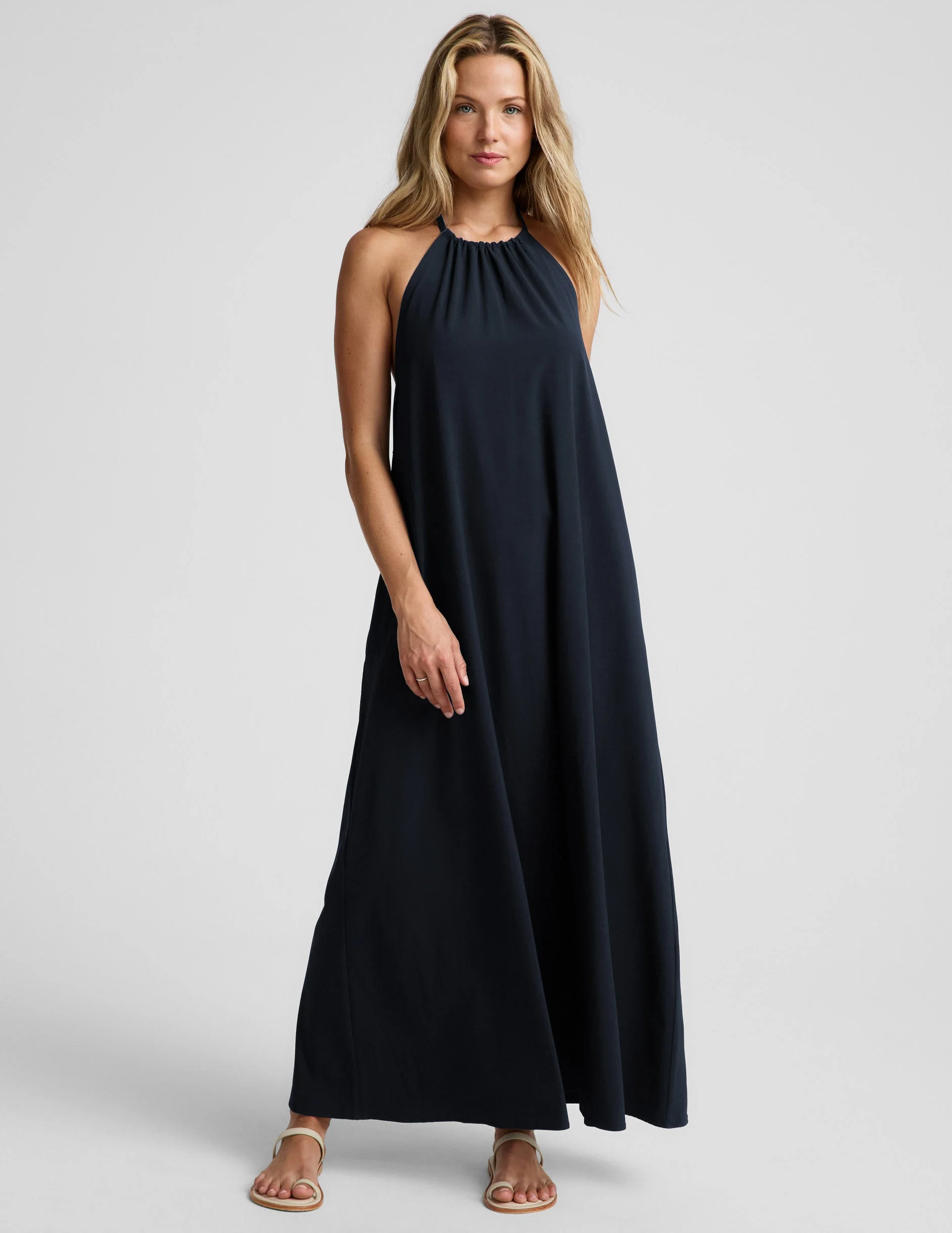 Go With The Flow Halter Dress - 1