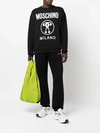 Moschino logo-print crew-neck sweatshirt outlook