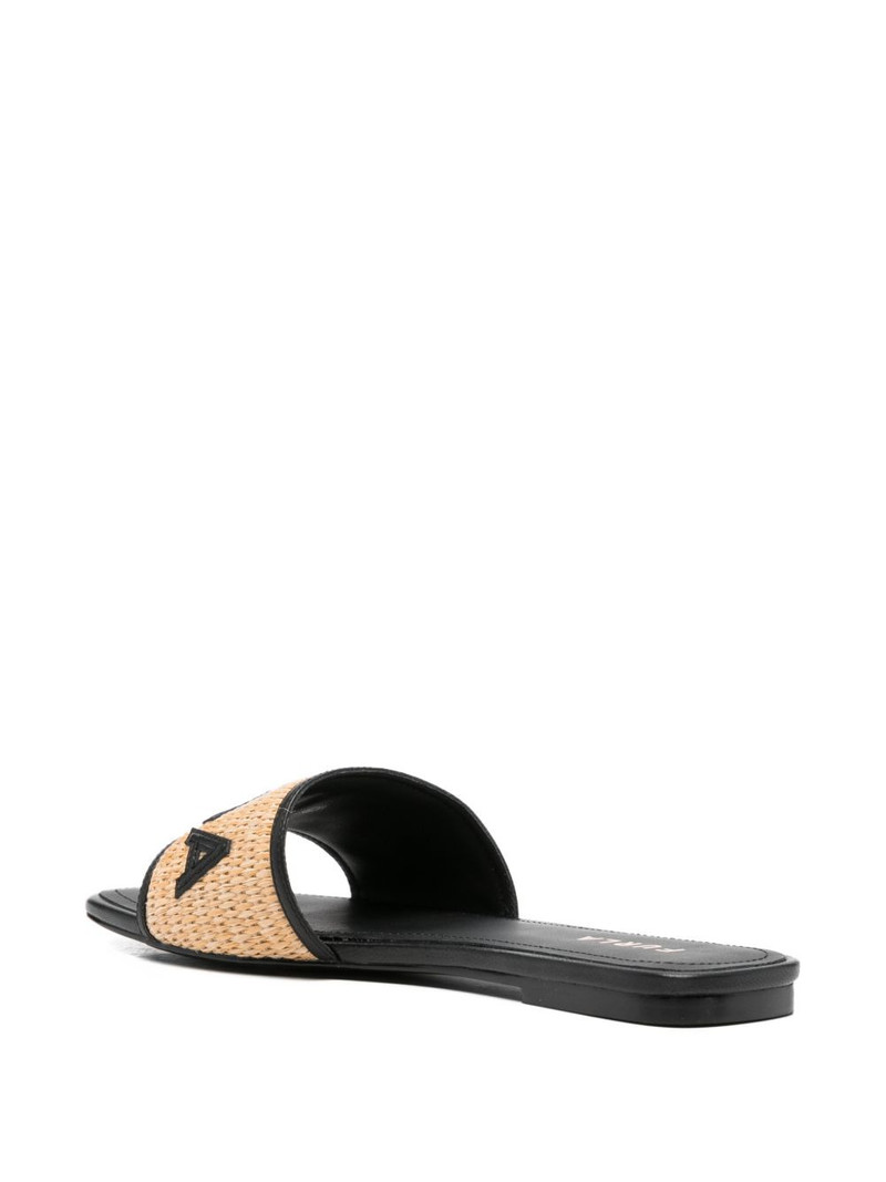 logo-lettering flat sandals 3
