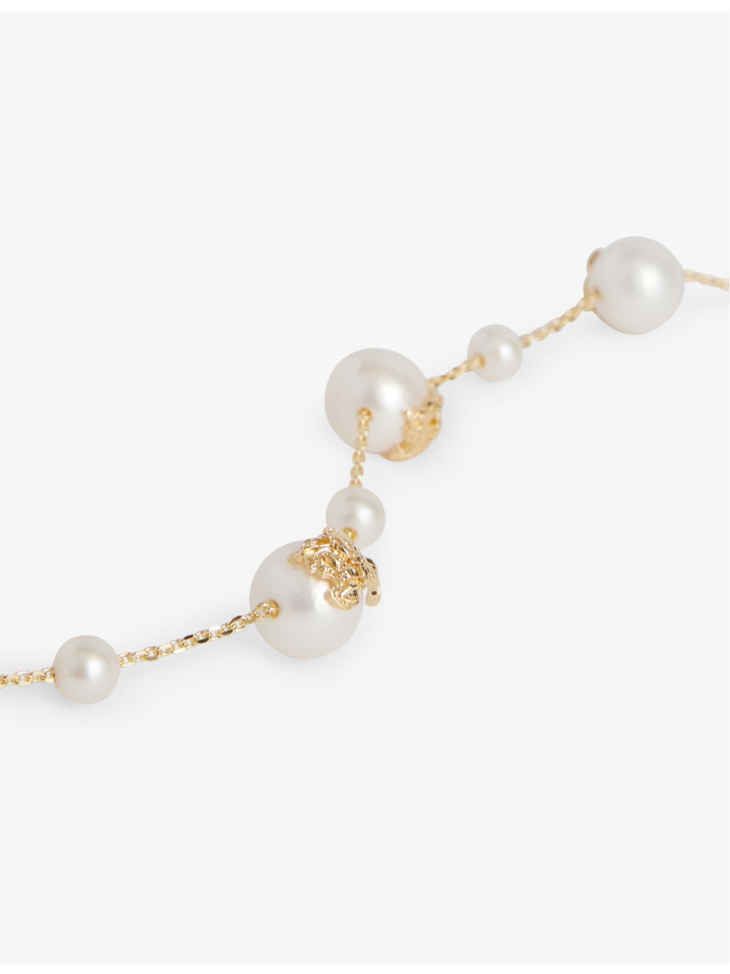 EKD Sphere yellow gold-plated brass and pearl necklace - 2