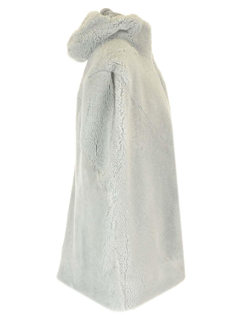 Shearling Vest Dresses Light Blue - 4