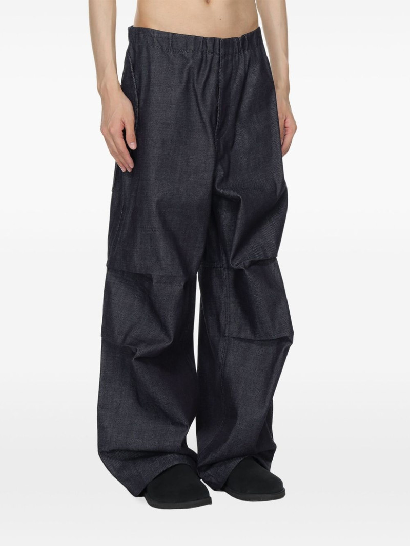 elasticated denim trousers 4