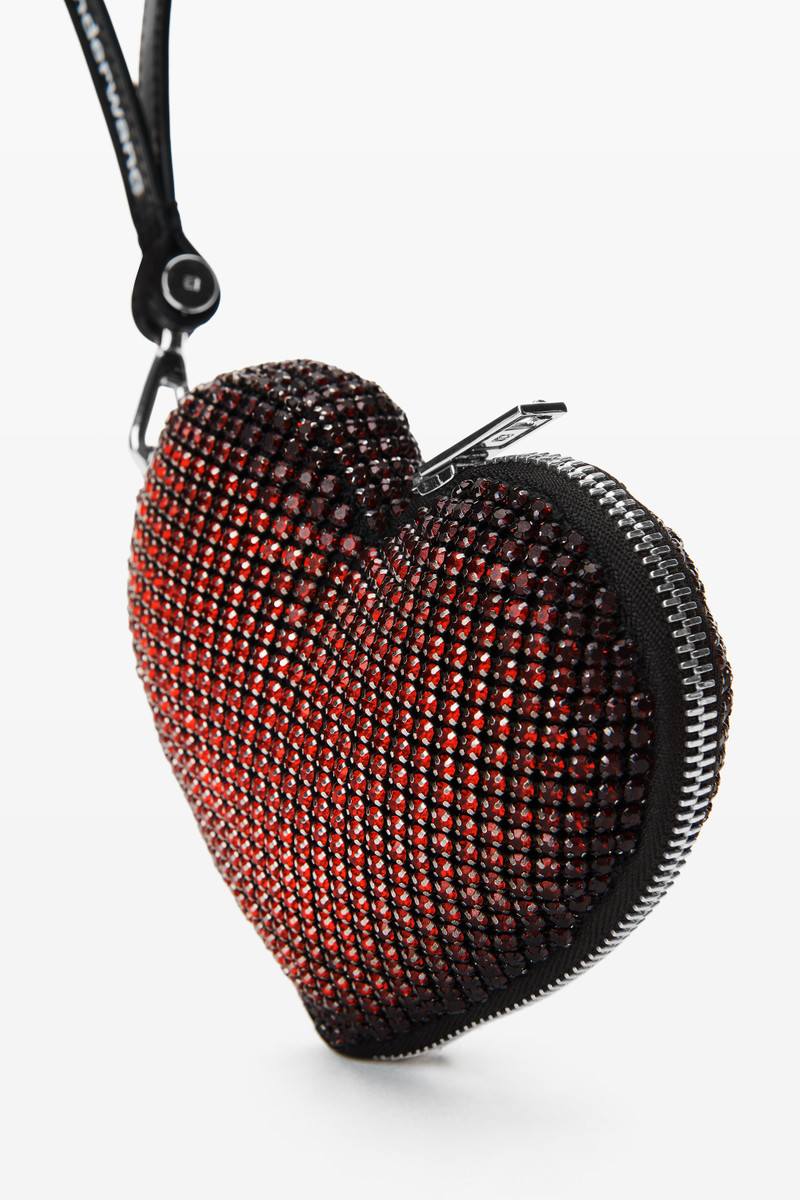 Alexander Wang Crystal Mesh Heart Wristlet outlook