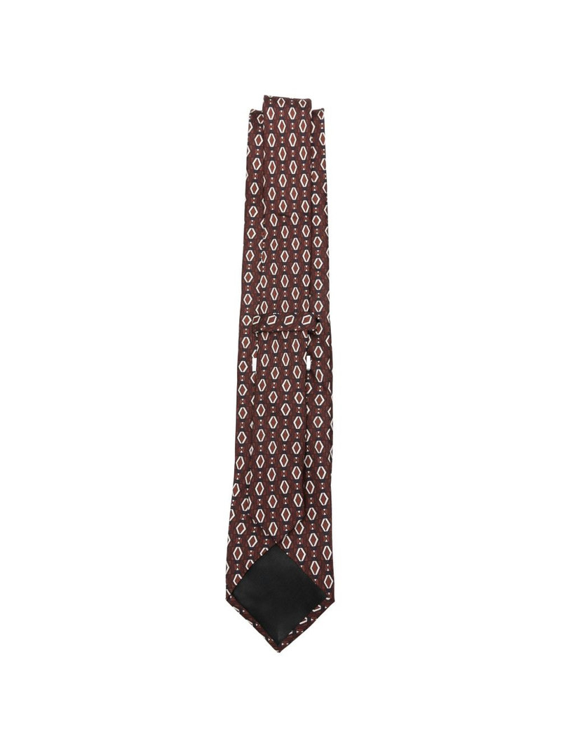 LARDINI geometric-patterned tie outlook