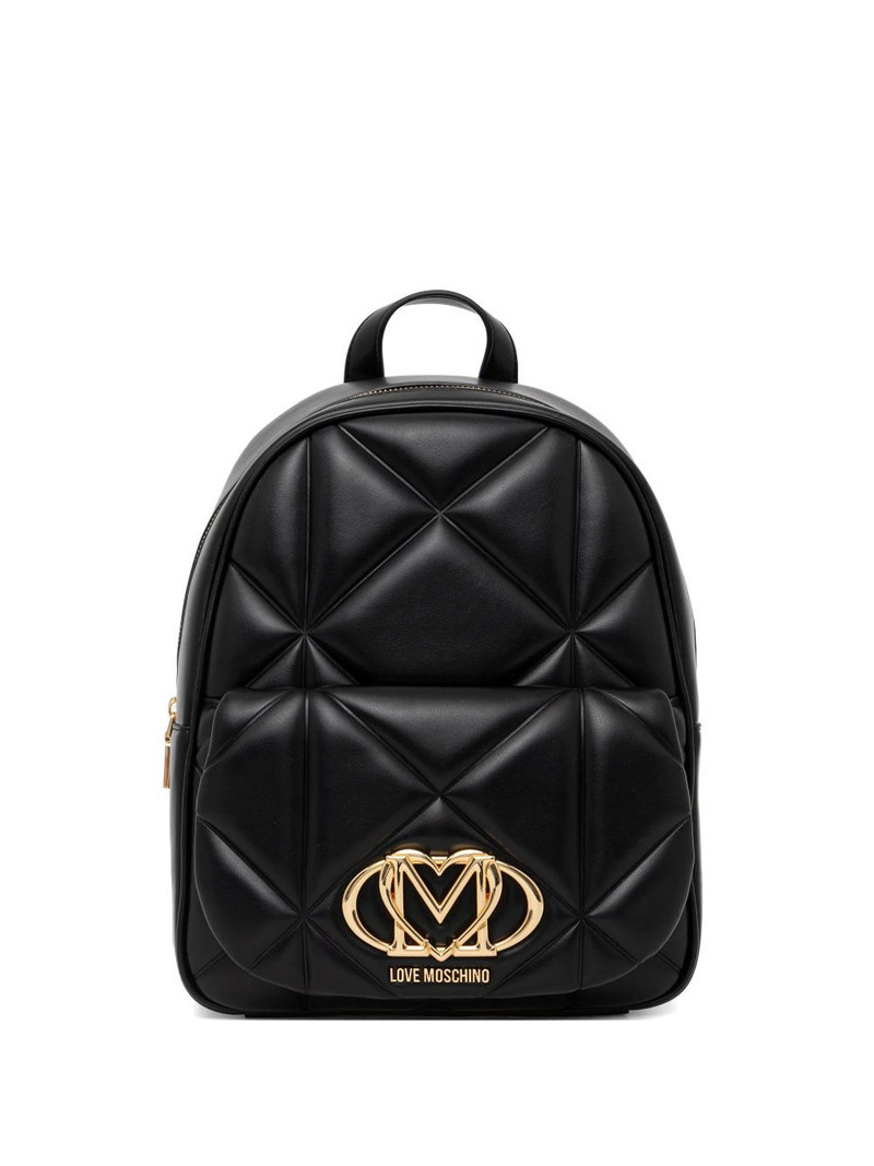 quilted logo-detail backpack 1