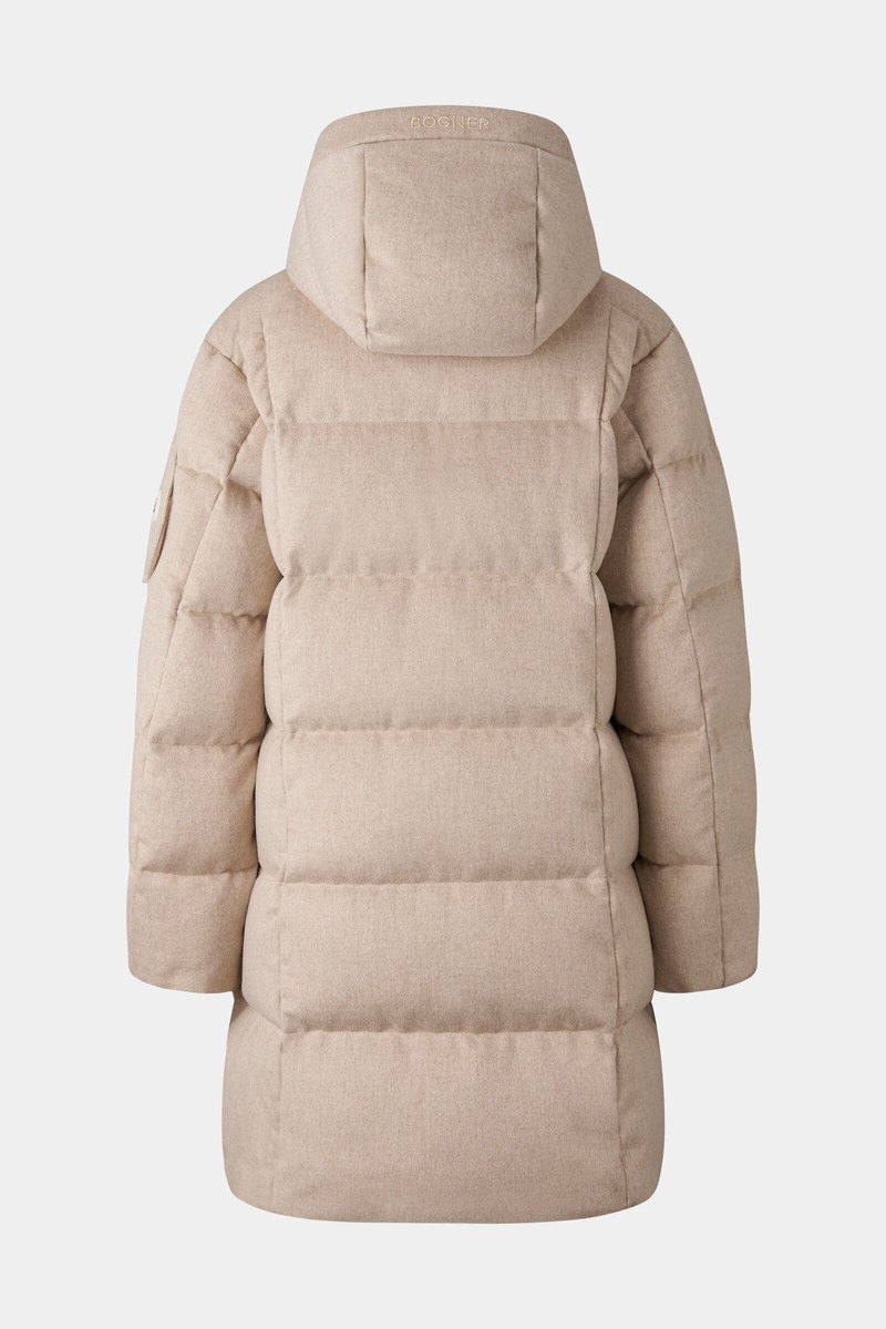 BOGNER Fanja Cashmere and down coat in Beige outlook