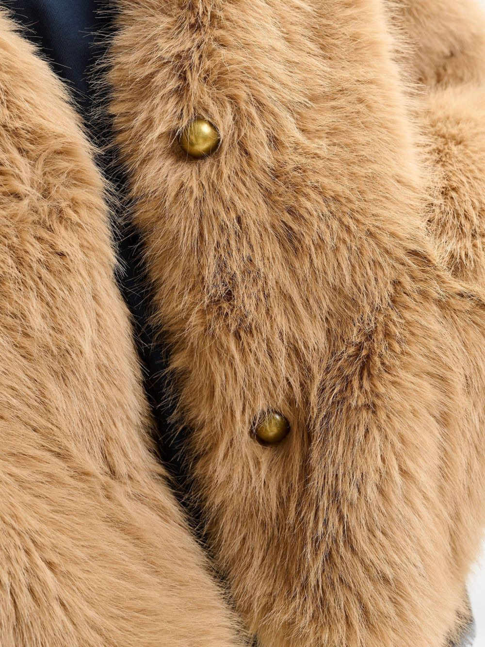 faux-fur button jacket - 5