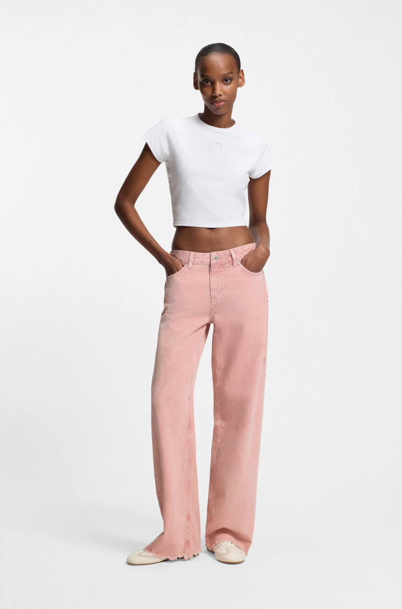 HUGO PINK LOOSE-FIT JEANS IN RIGID DENIM outlook