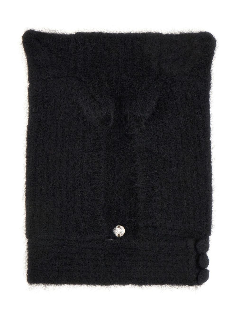 knitted horn beanie hat - 2