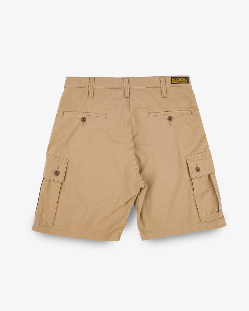 9OZ CANVAS MILITARY CARGO SHORTS - BEIGE 4