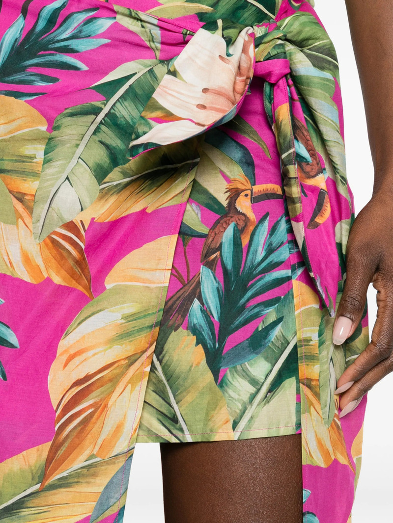 FARM RIO Farm Rio Tie Floral Midi Skirt outlook