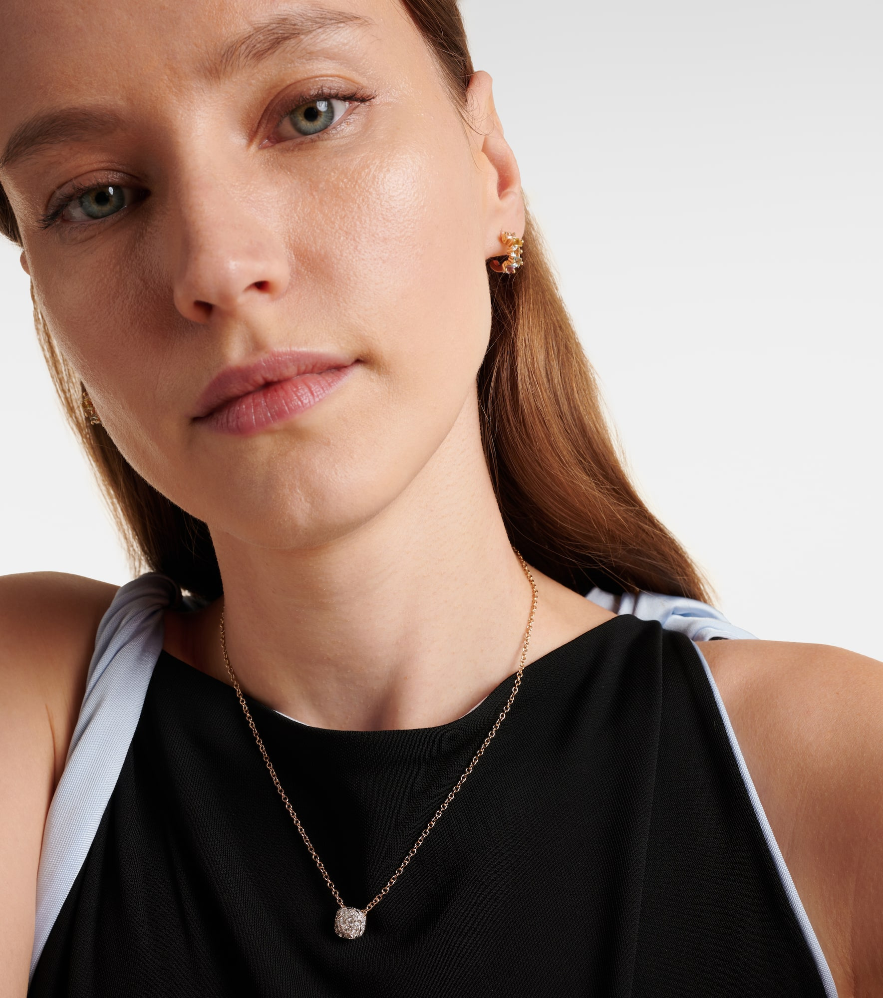 Nudo Solitaire 18kt gold necklace with diamonds - 3