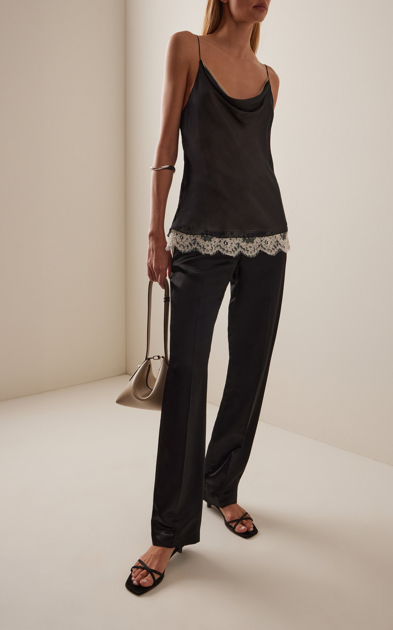 KALLMEYER Zia Silk Camisole Top black/white outlook