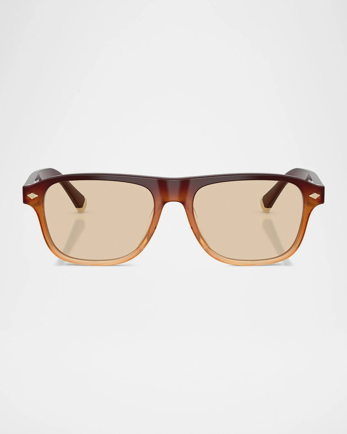 Intarsia Rays 55mm Rectangular Sunglasses - 1