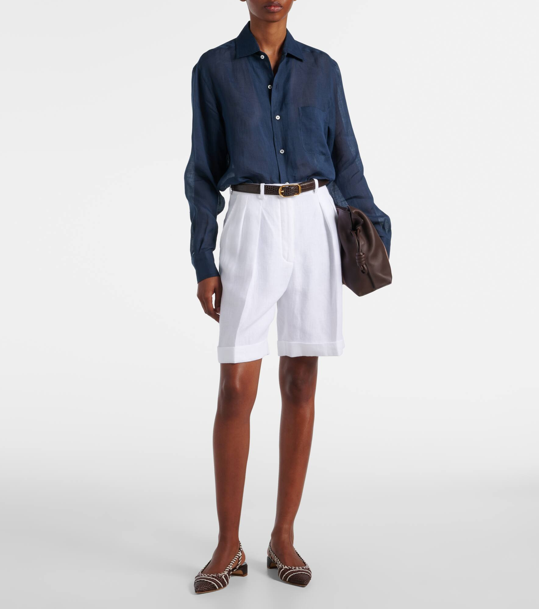 Semi-sheer ramie shirt - 2