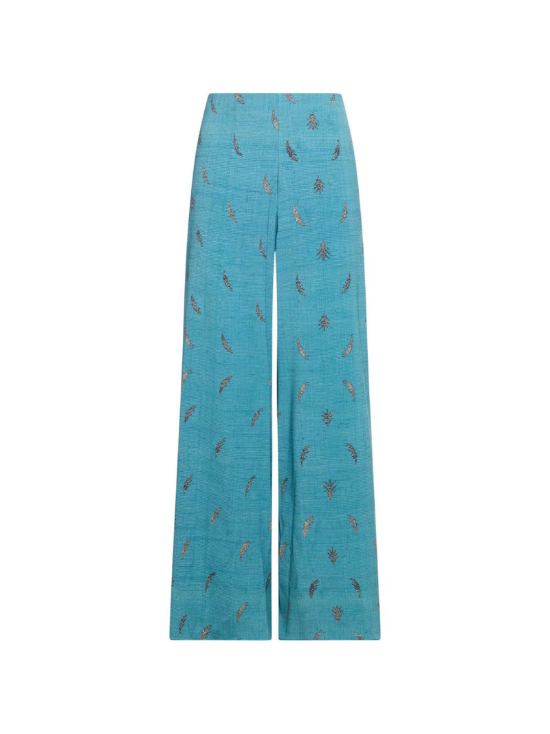 Adanastr leaf-print palazzo pants 1