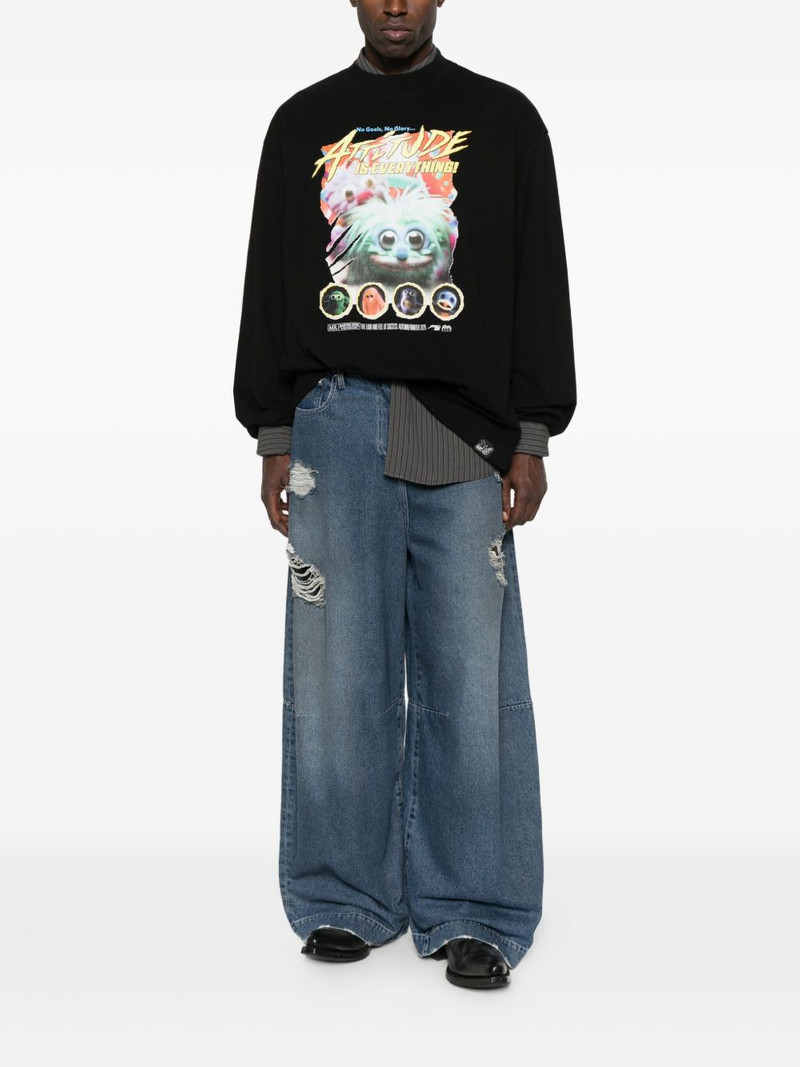 Martine Rose crew-neck graphic-print t-shirt outlook