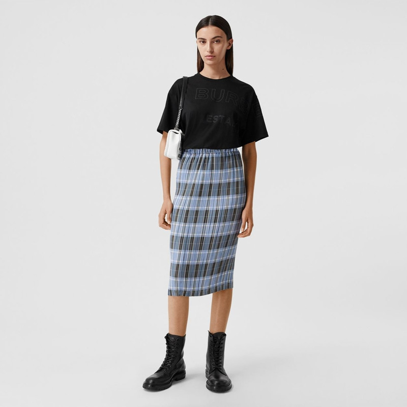 Check Plissé Skirt 4