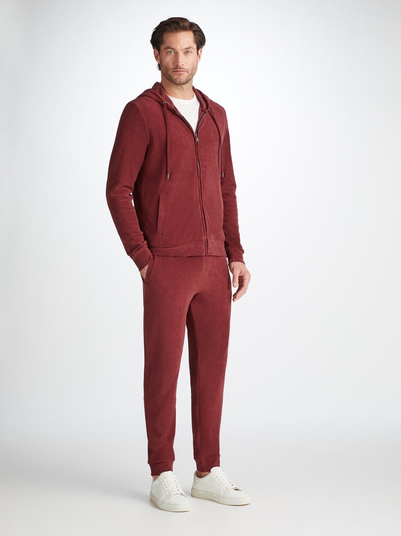 Men's Hoodie Isaac Terry Cotton Burgundy - 3