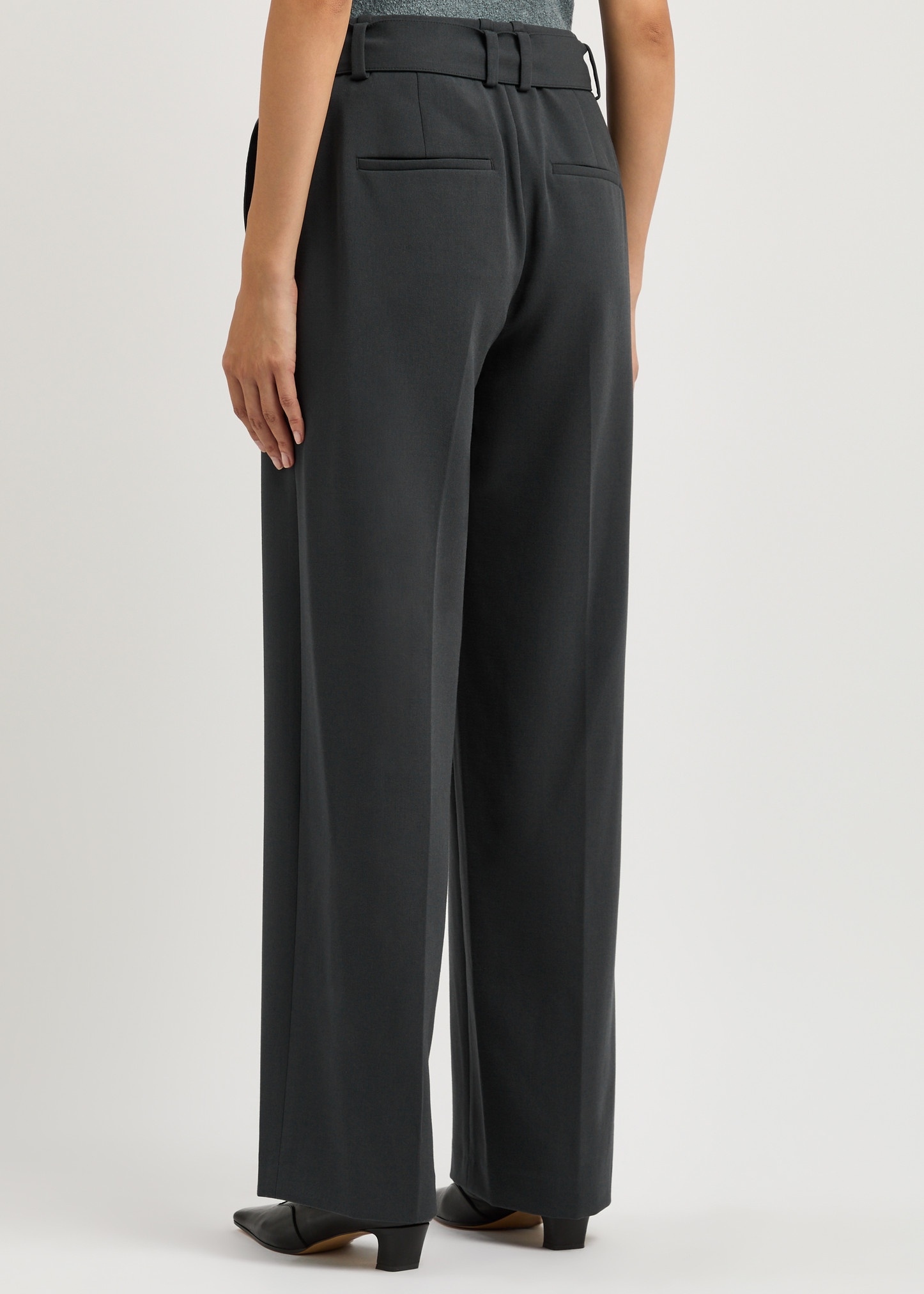 Belted wide-leg trousers - 3