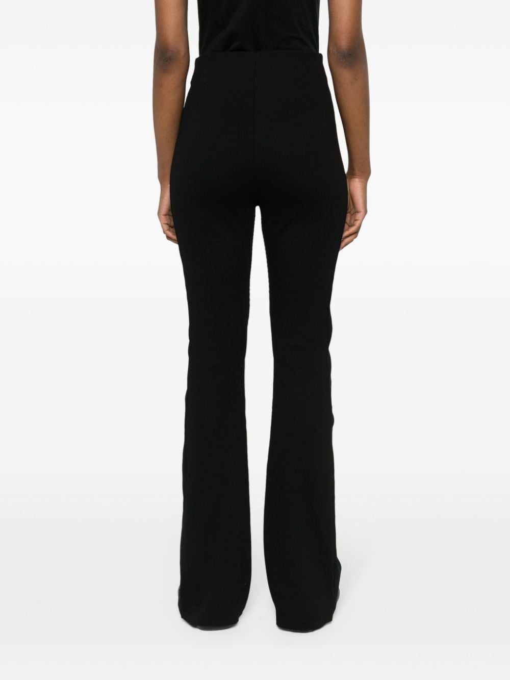 ribbed high-waist trousers - 4