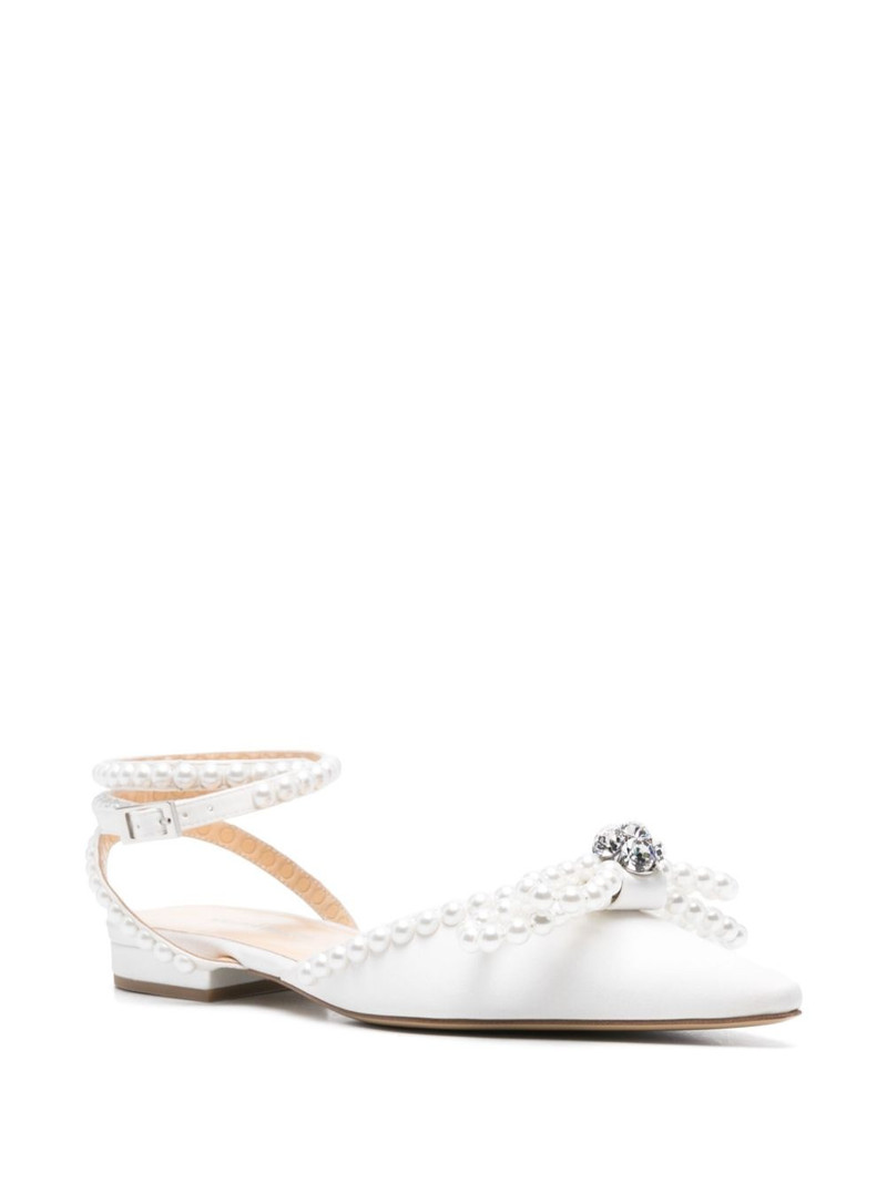 MACH & MACH double-bow satin ballerinas outlook