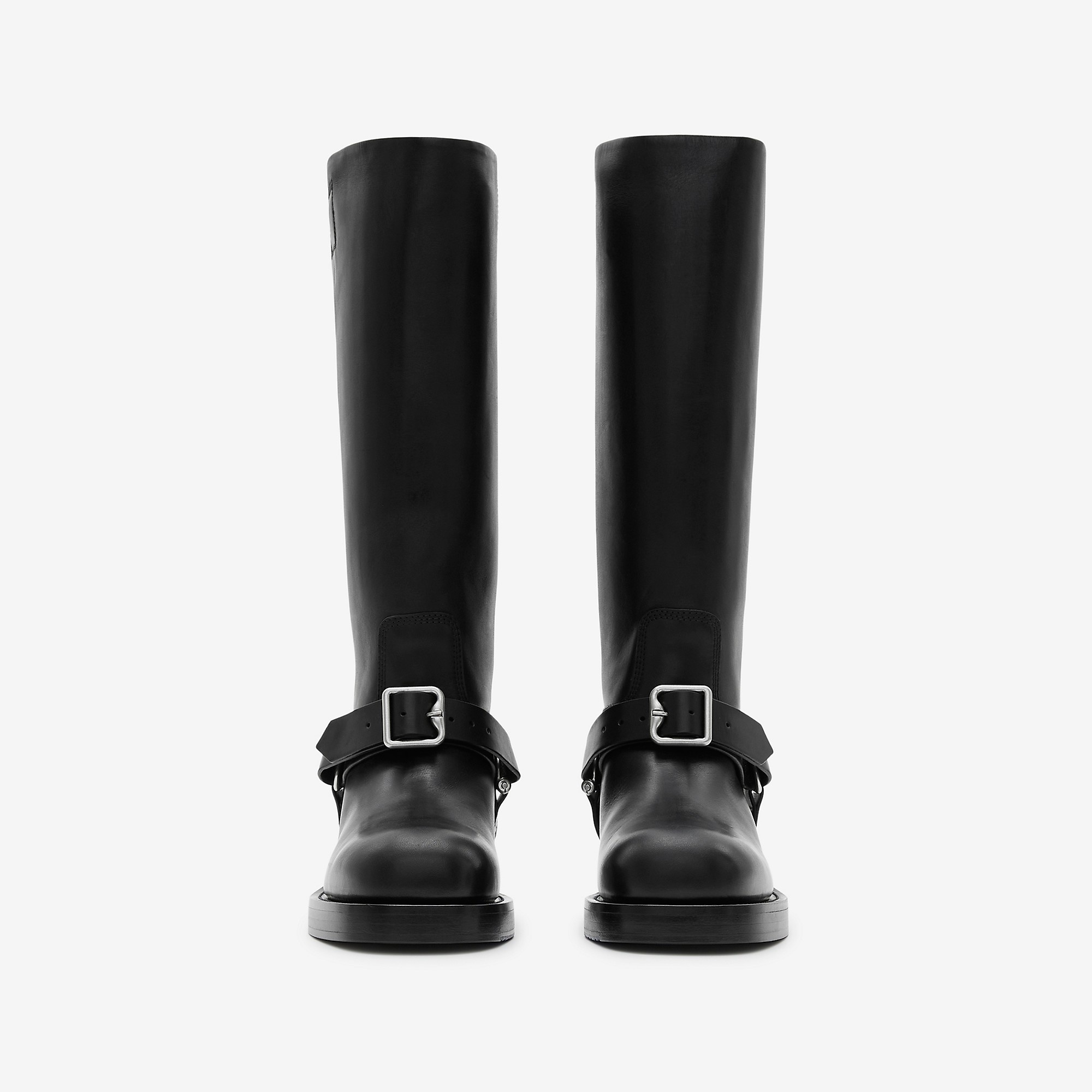 Leather Saddle Tall Boots - 3