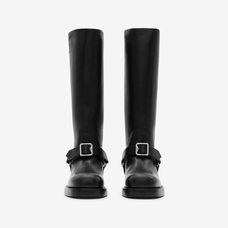 Leather Saddle Tall Boots 3