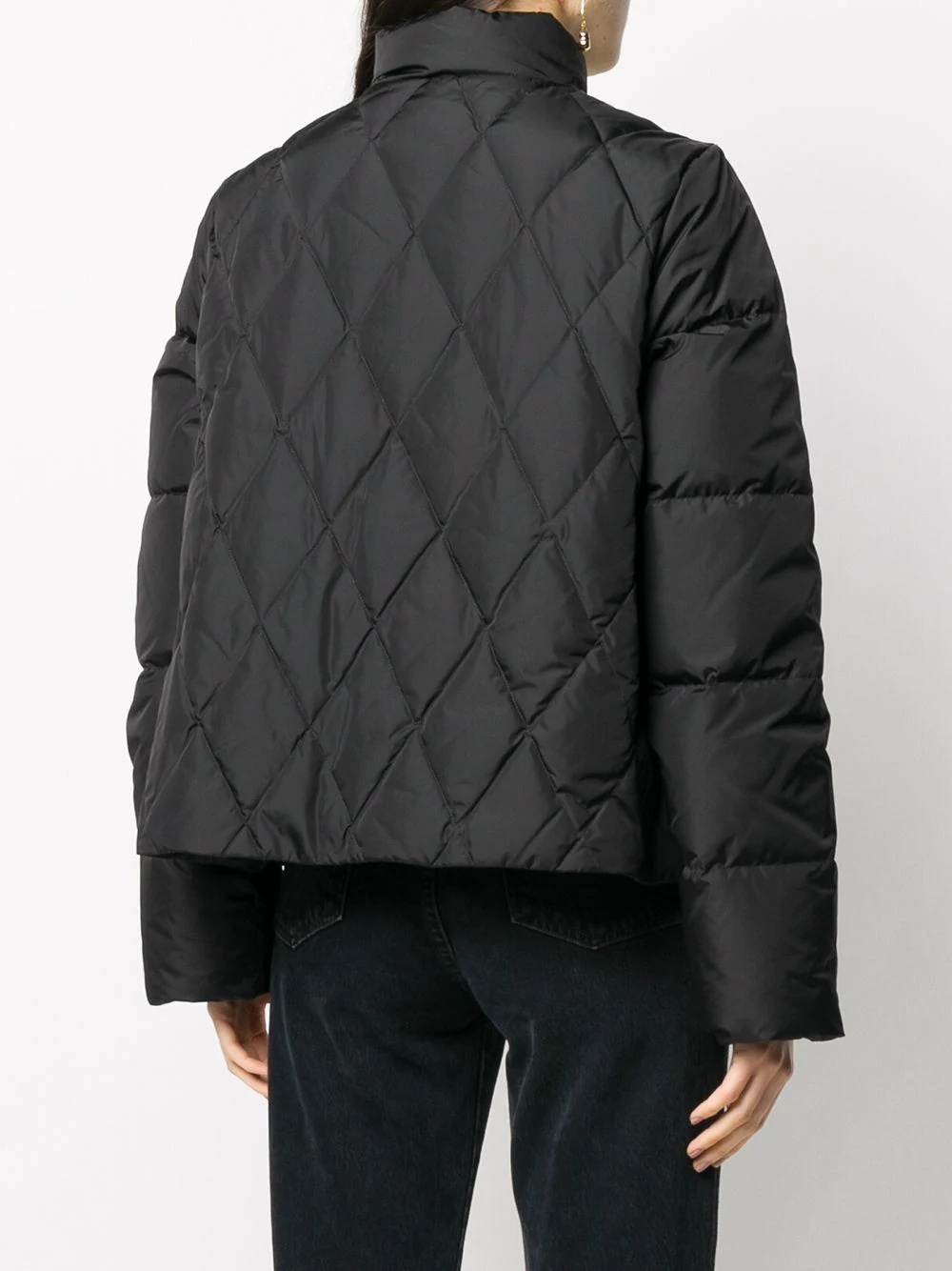 scarf-panelled puffer jacket - 4