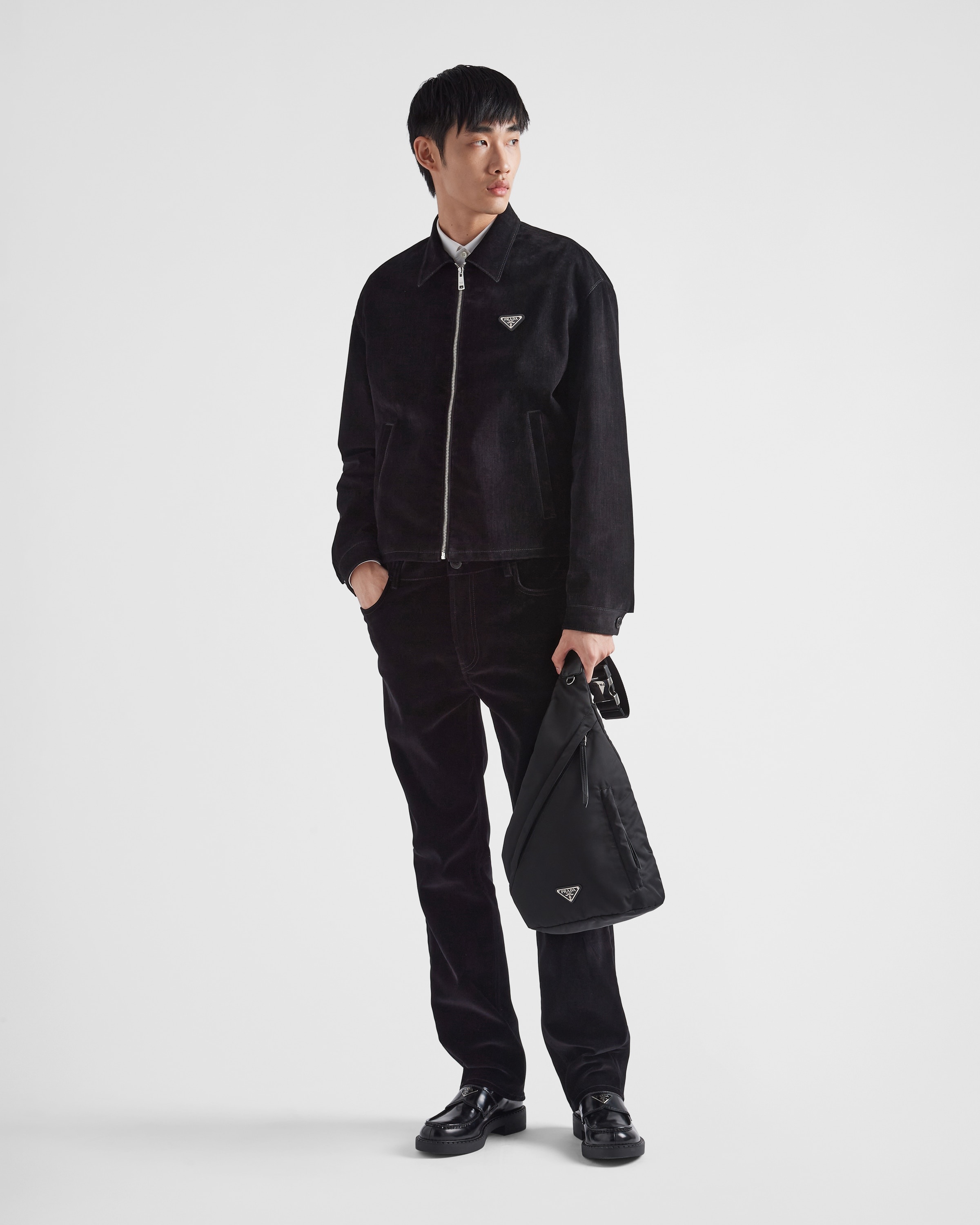 Re-Nylon and leather backpack - 2
