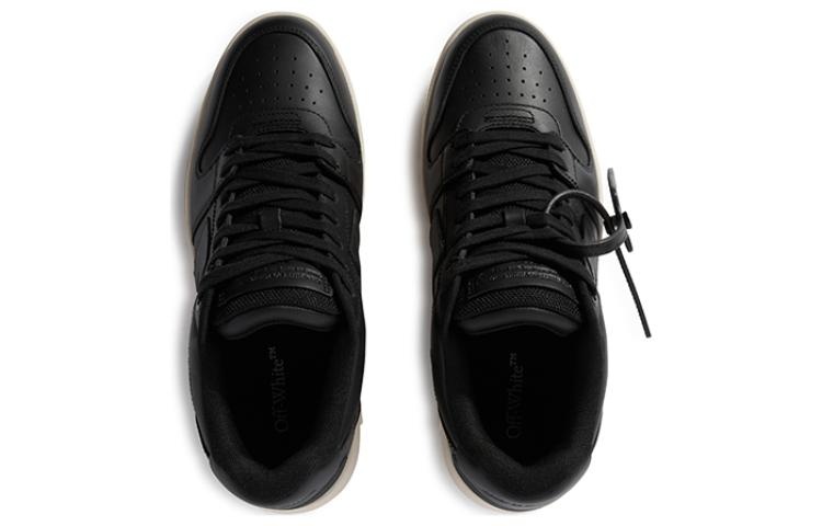 Off-White Out Of Office Leather Sneakers 'Black Yellow' OMIA189F23LEA0011010 - 4