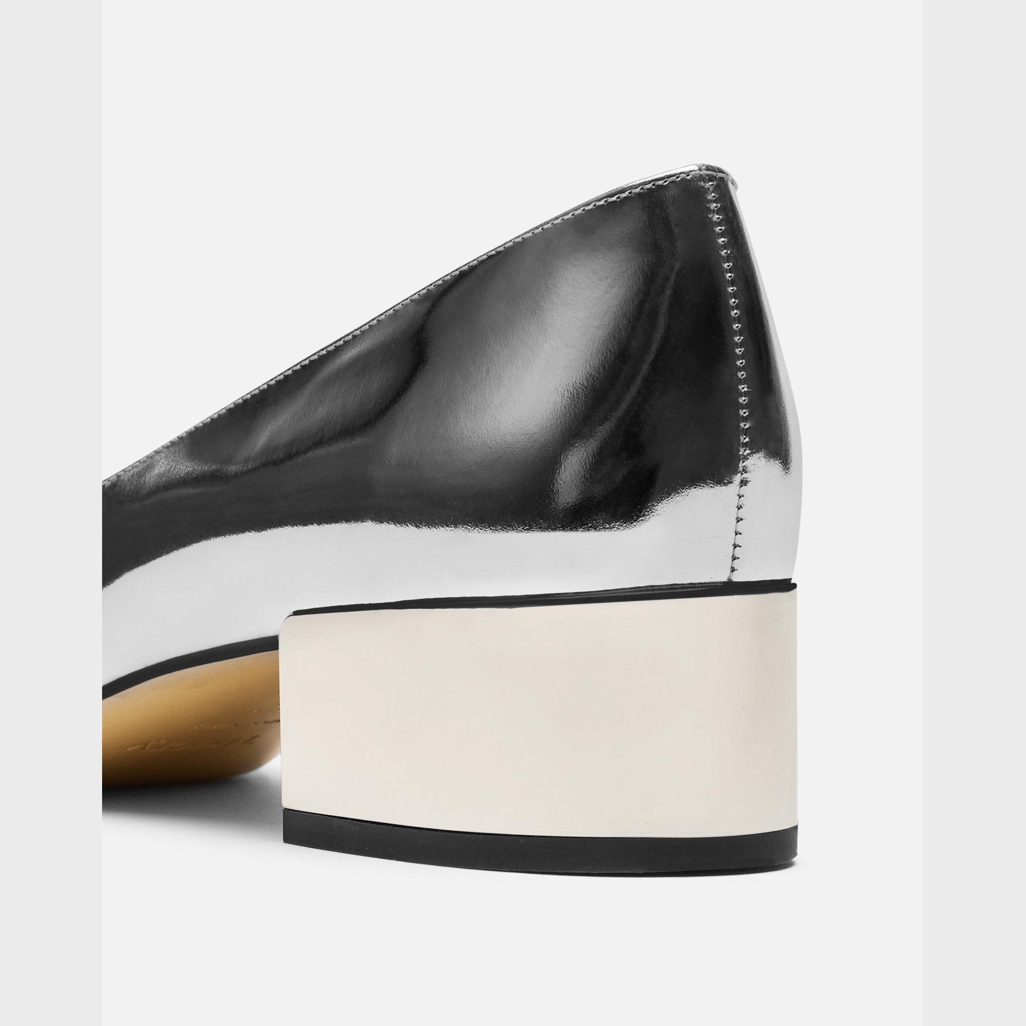 Ballet Pump in Metallic Leather - 6