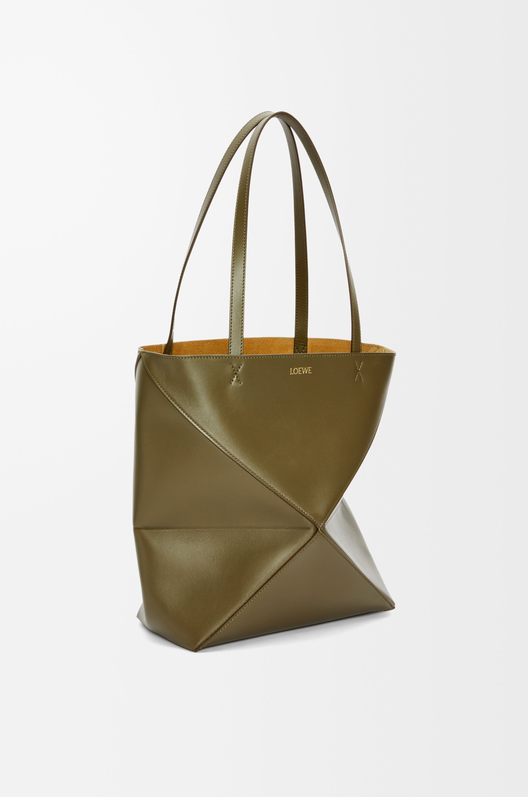 Puzzle Fold Tote in shiny calfskin - 4