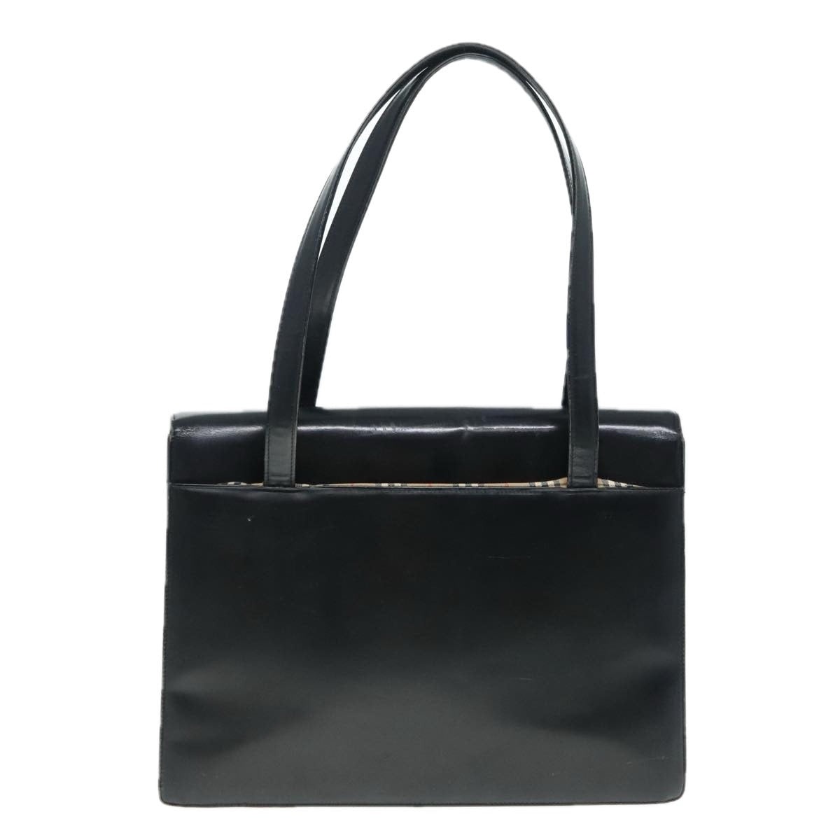 Burberry Shoulder Bag Leather Black Silver - 2