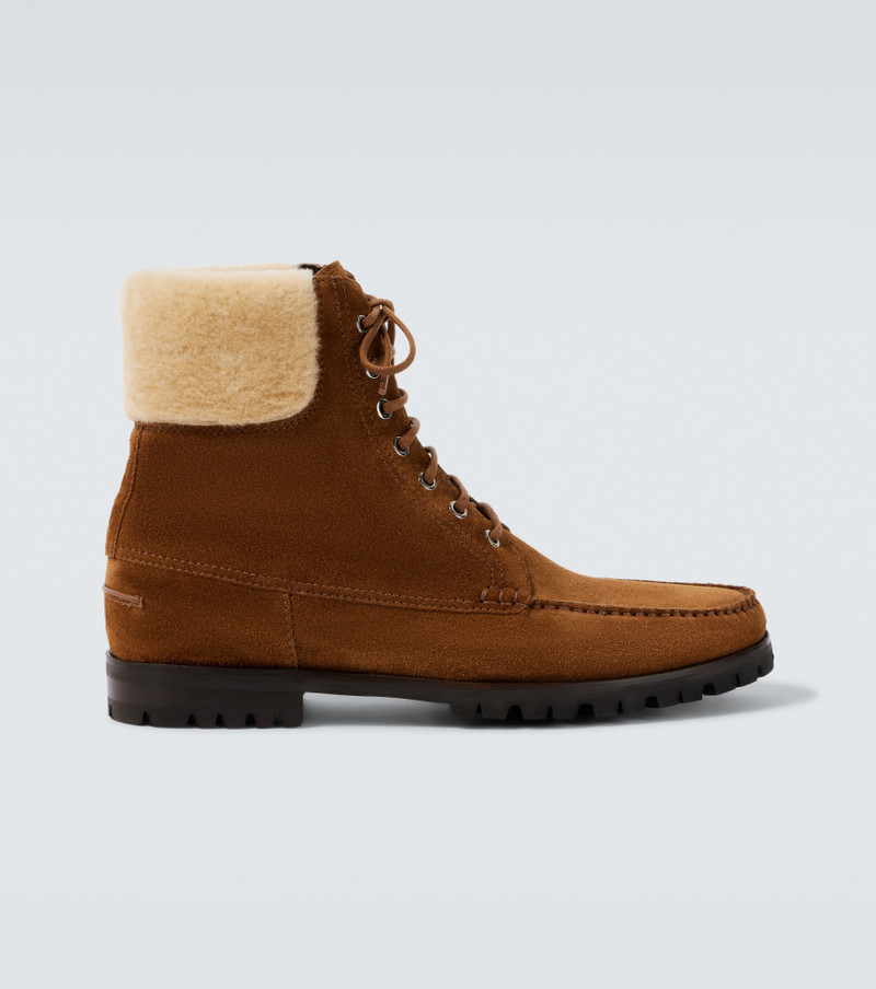 Sycamor shearling-trimmed suede boots 1