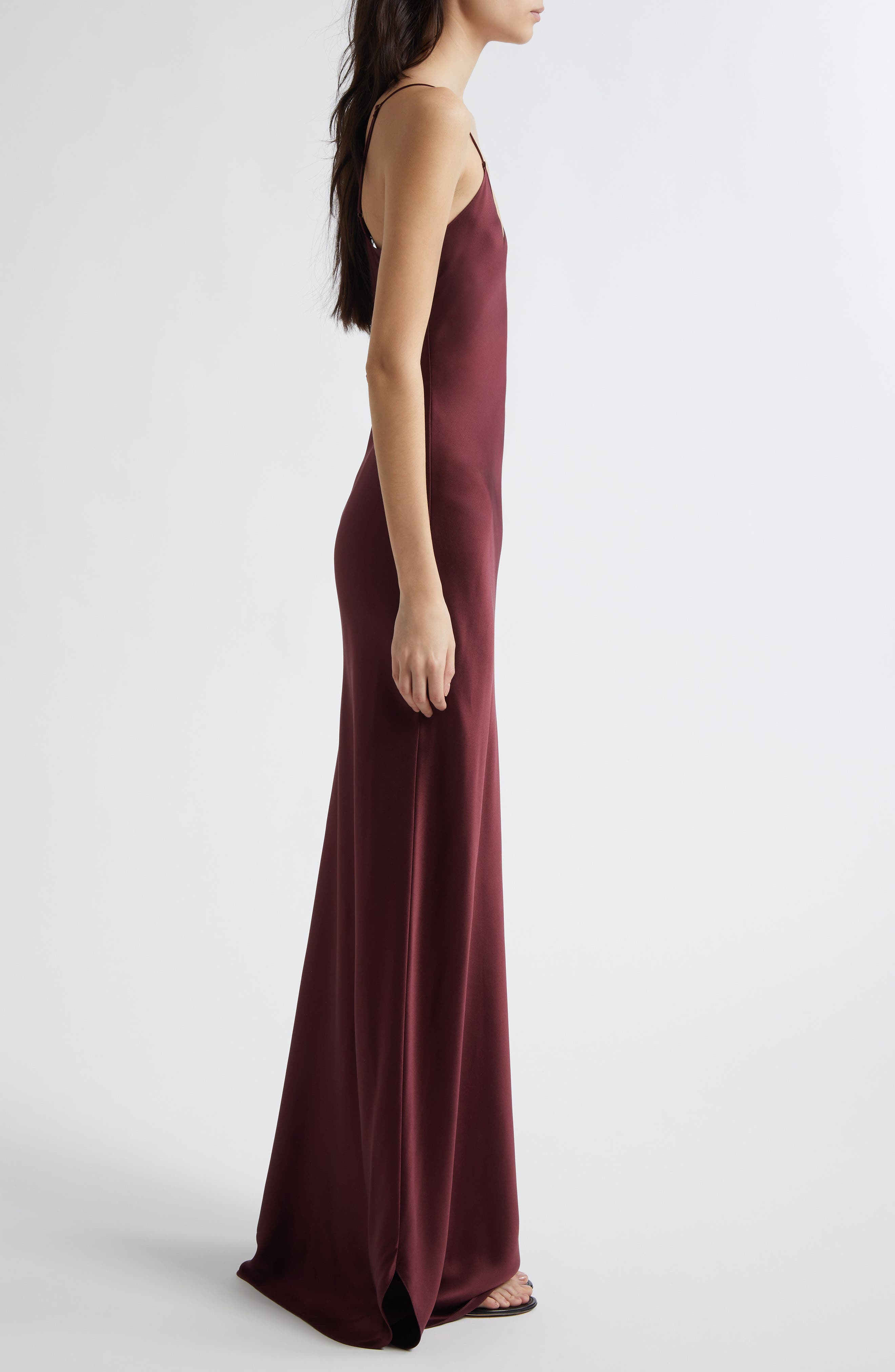 Nili Lotan Cami Silk Slipdress in Claret at Nordstrom - 3