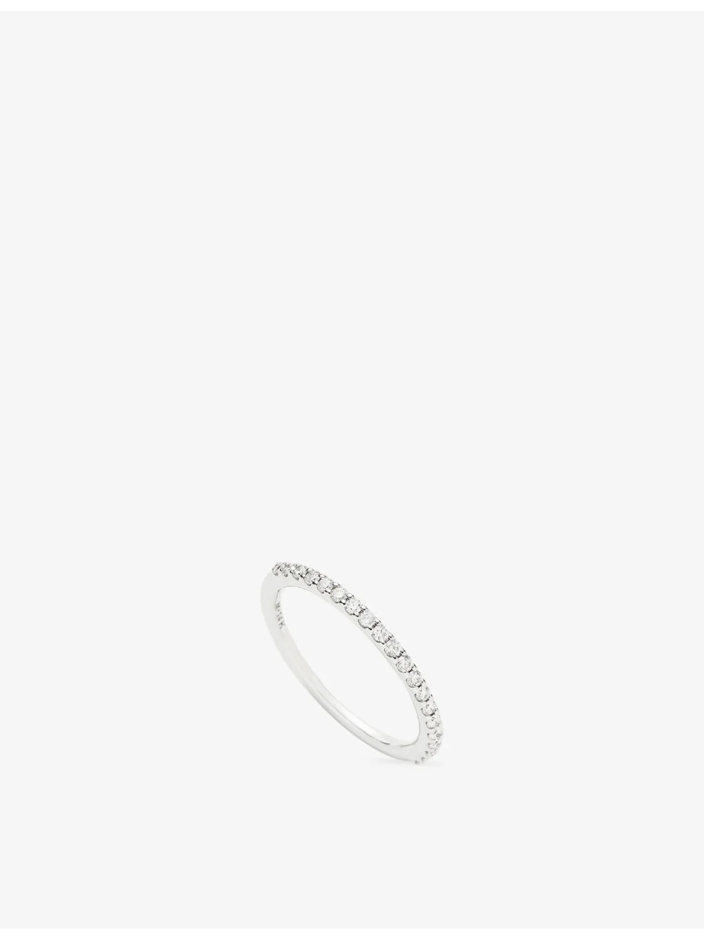 Slim Eternity 9ct White Gold and 0.26ct Diamond Ring - 1