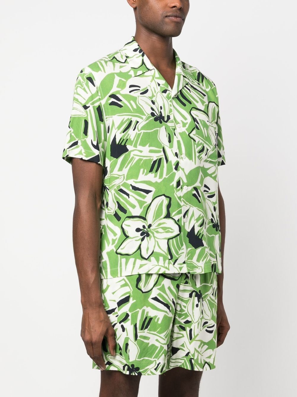 floral-print short-sleeved shirt - 3