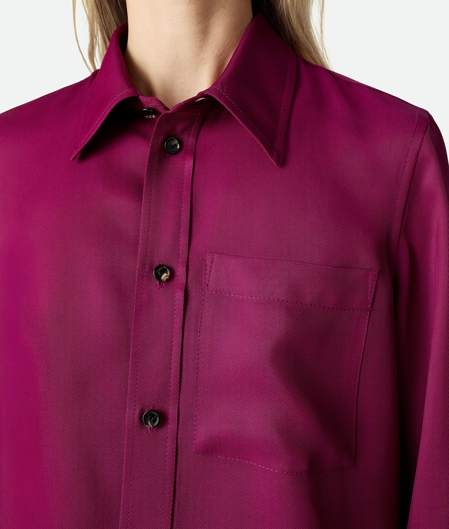 Viscose And Silk Twill Shirt - 5
