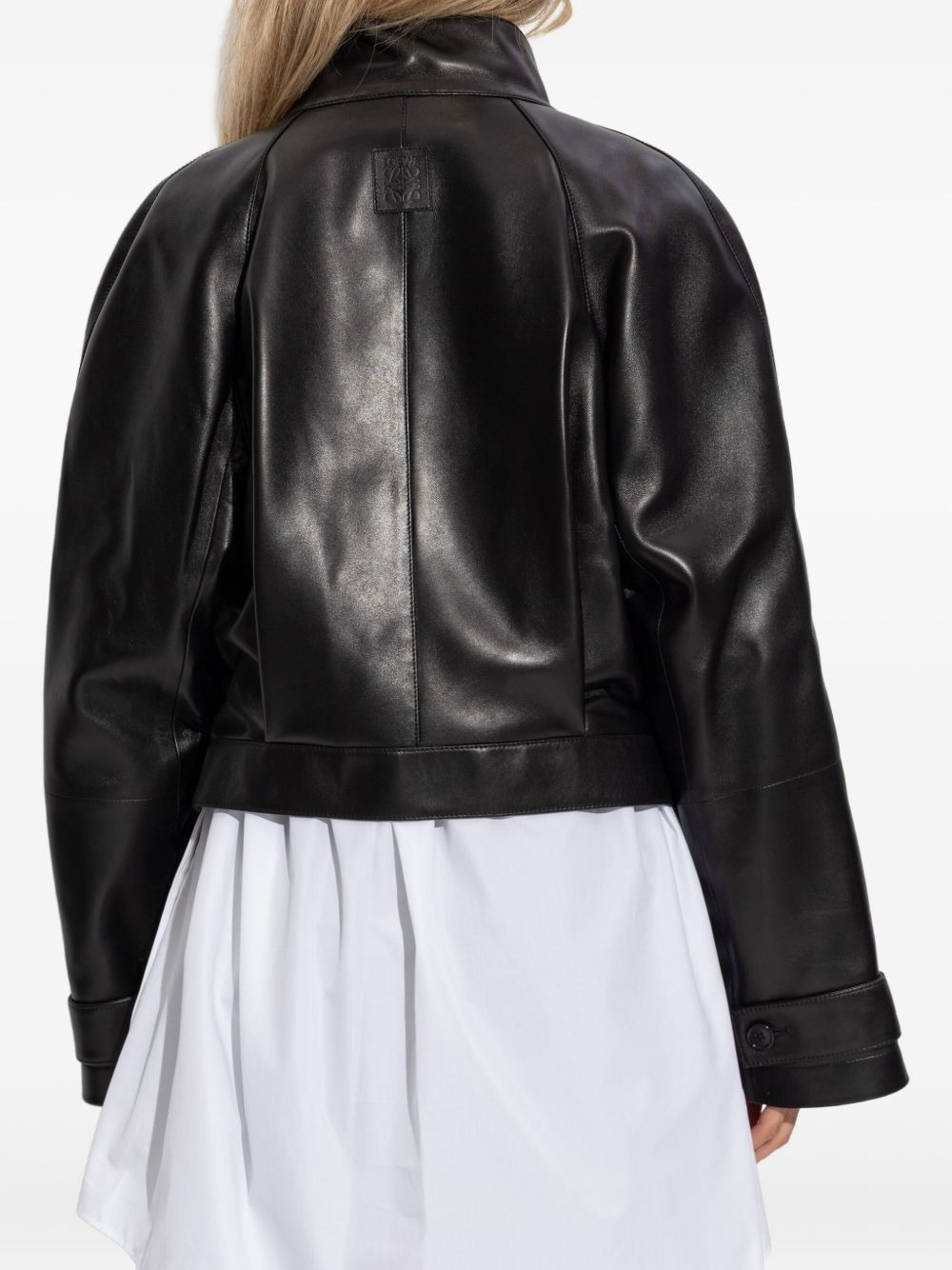 belted nappa leather coat - 4