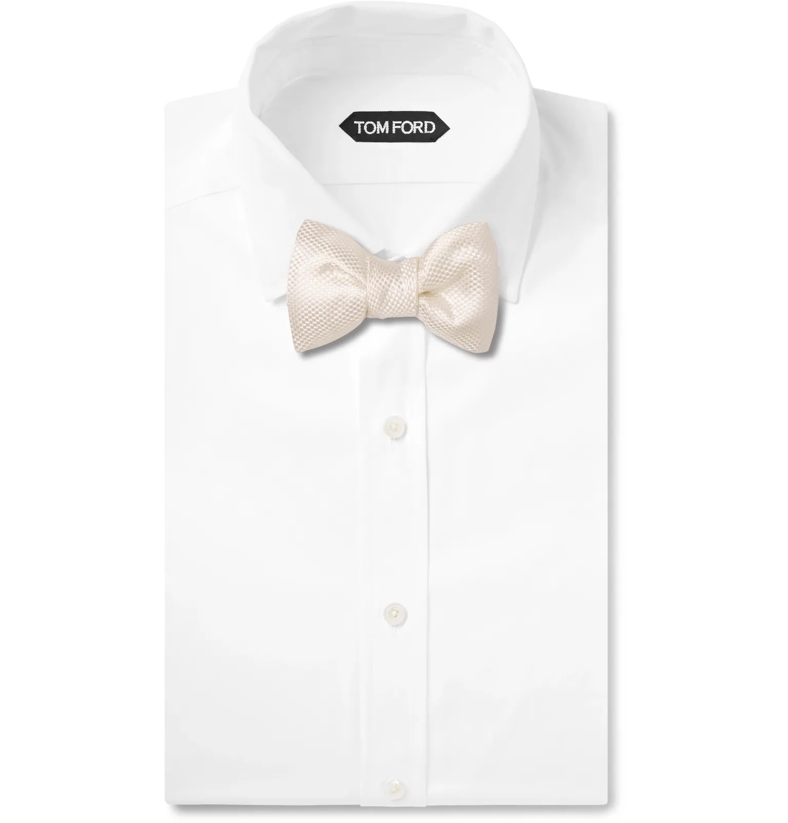 Pre-Tied Textured Silk-Jacquard Bow Tie - 2