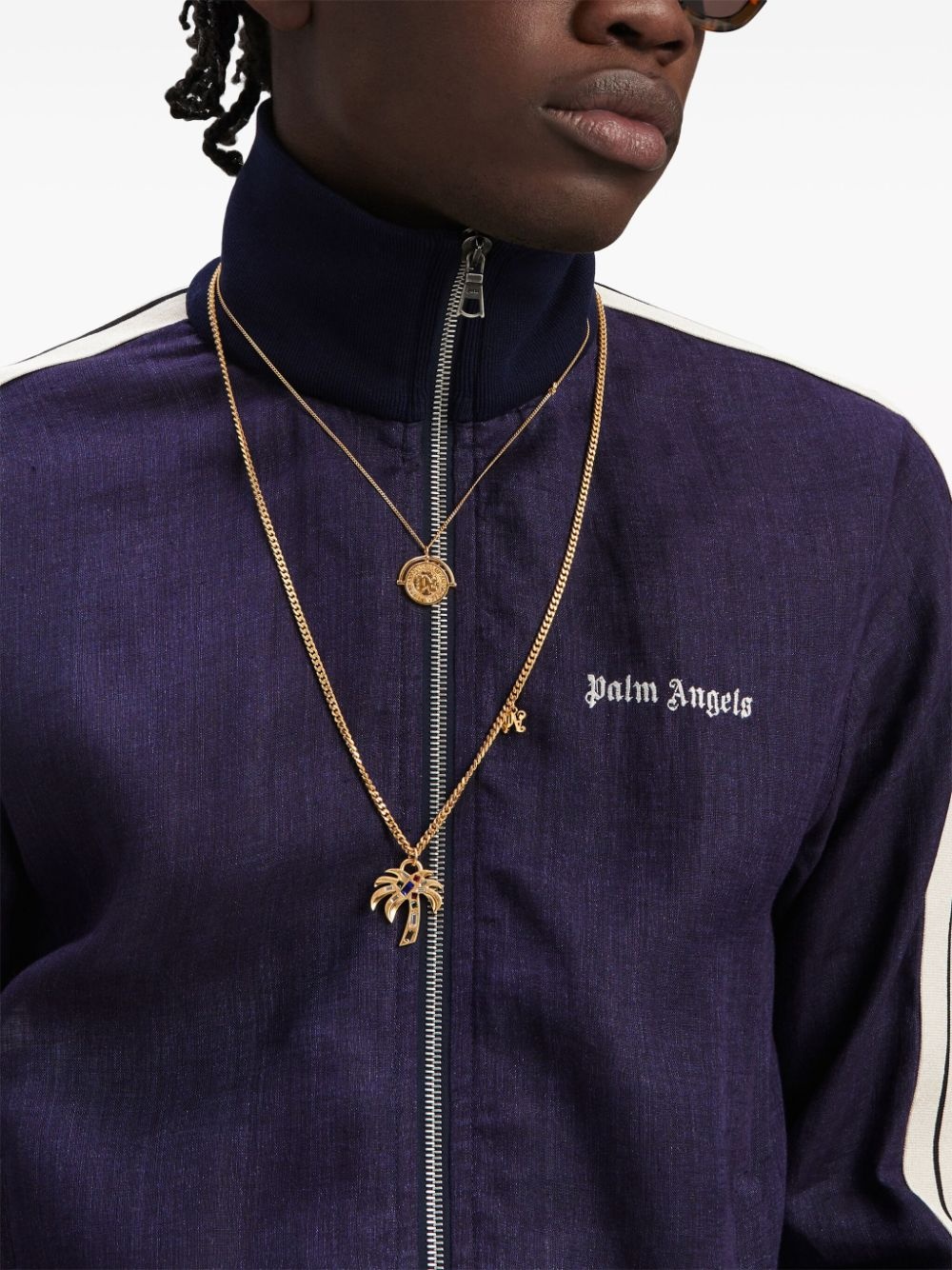 logo-embroidered track jacket - 6