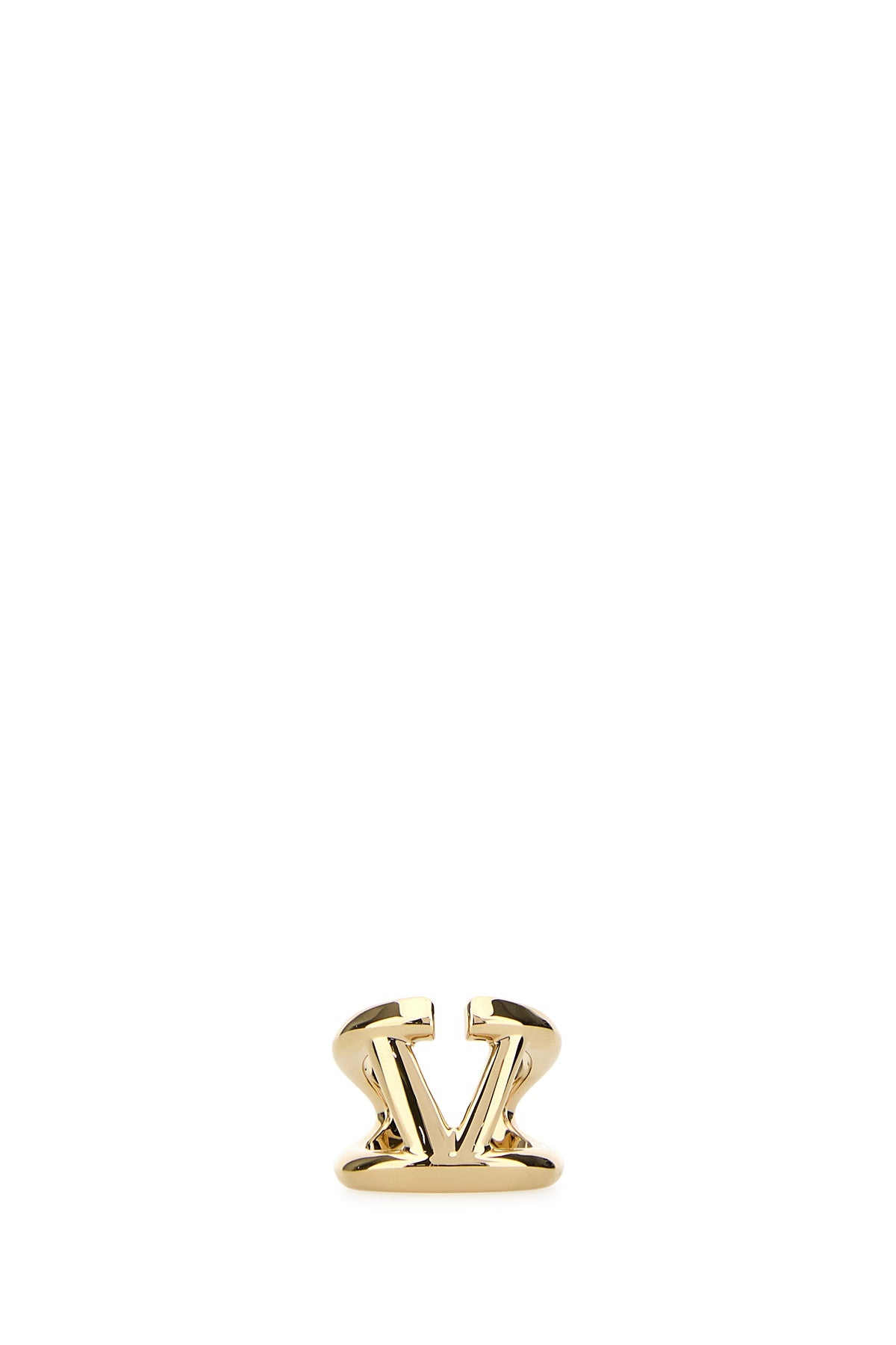 Gold metal VLogo Signature ring - 1