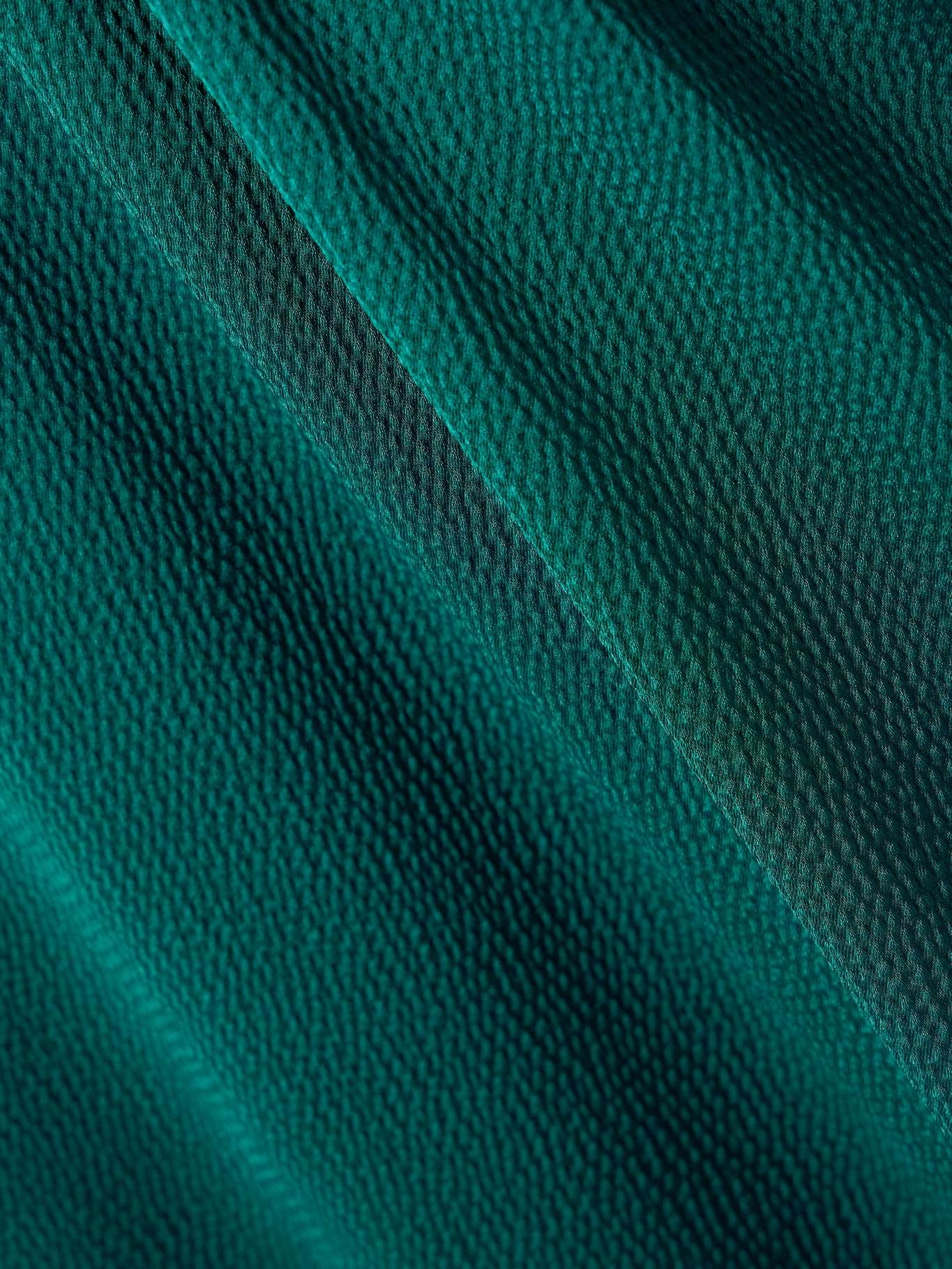 Noa lace-trimmed hammered-satin midi dress Teal - 4